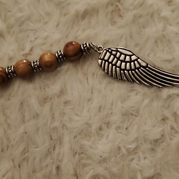 Handmade Wood Beaded Roachclip - Picture 2 of 2